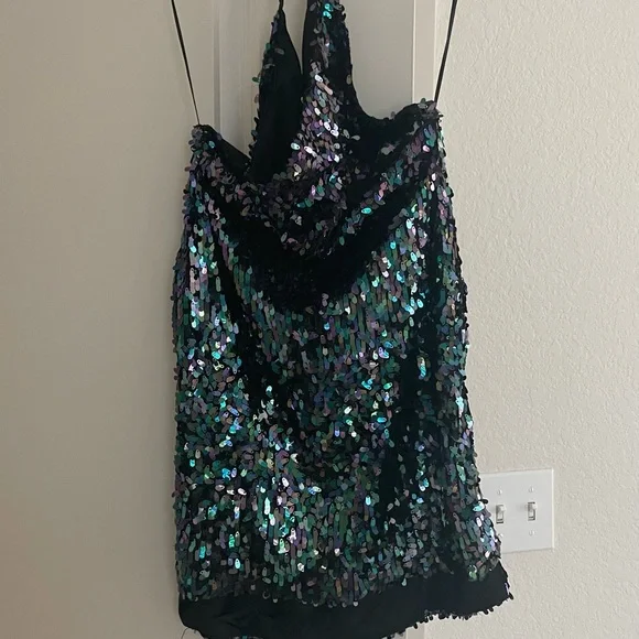 Hot Miami Styles Dresses | Hot Miami Styles Sequin Dress | Color: Blue | Size: S | Elmahusagic123's Closet
